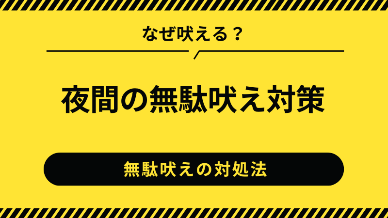 チワワの夜間の無駄吠え対策